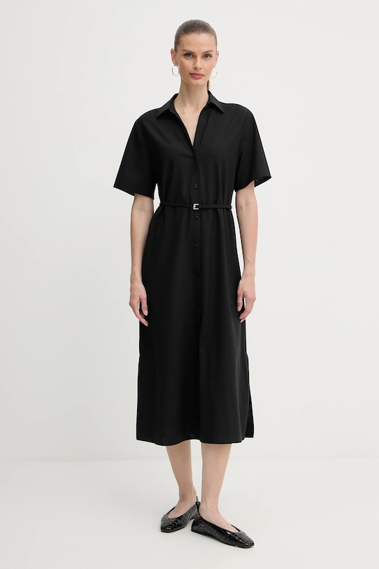 Вовняна сукня BOSS casual чорний 50546632