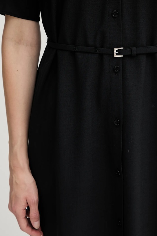 Вовняна сукня BOSS 50546632 чорний