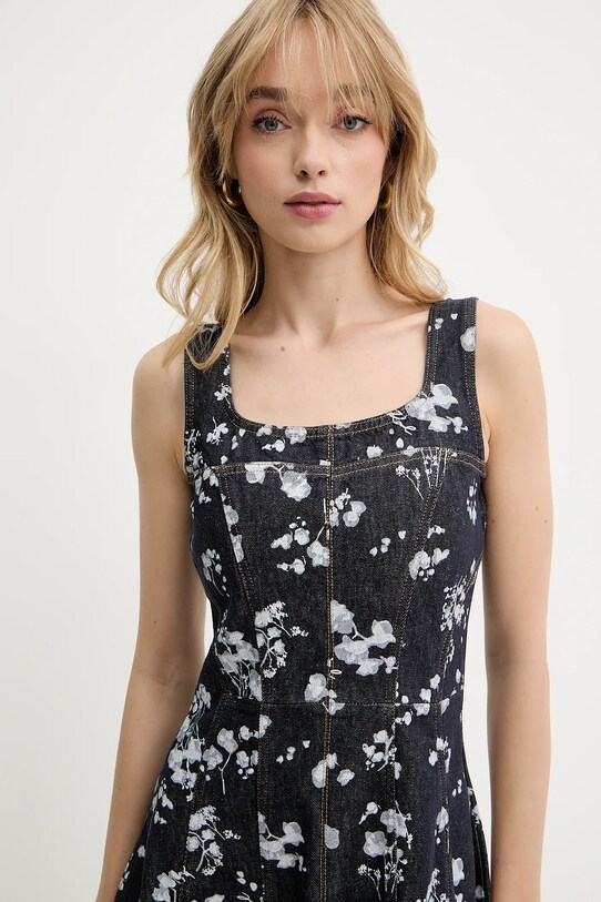 Karl Lagerfeld sukienka jeansowa A3W13004 granatowy
