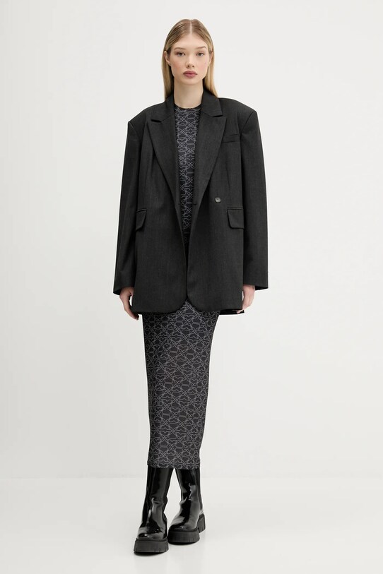 HUGO sukienka 50542400 szary AW25