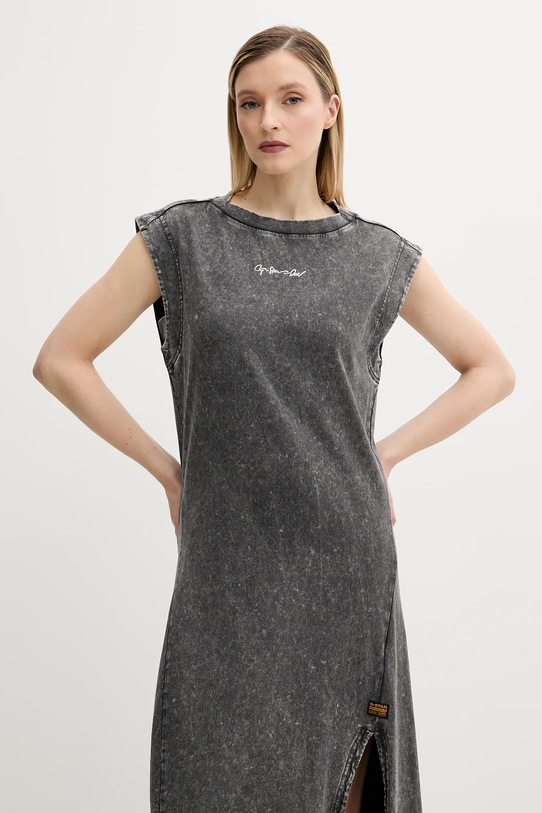 G-Star sukienka bawełniana szary D26096.C756