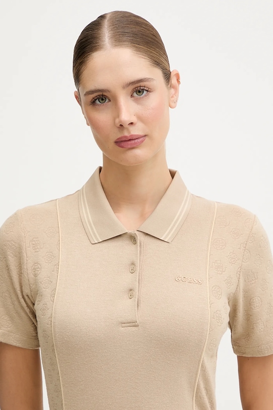 Guess sukienka PEONY beżowy V5YK00.KCX12