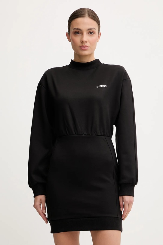 Obleka Guess CARMEN Pletenina črna V5YK02.KCX22