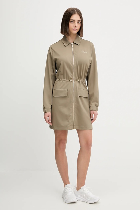 Guess sukienka CARLA V5YK04.KCX42 zielony AW25