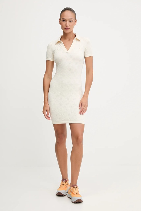 Guess rochie PEONY cu guler bej V5YK05.Z3OA0