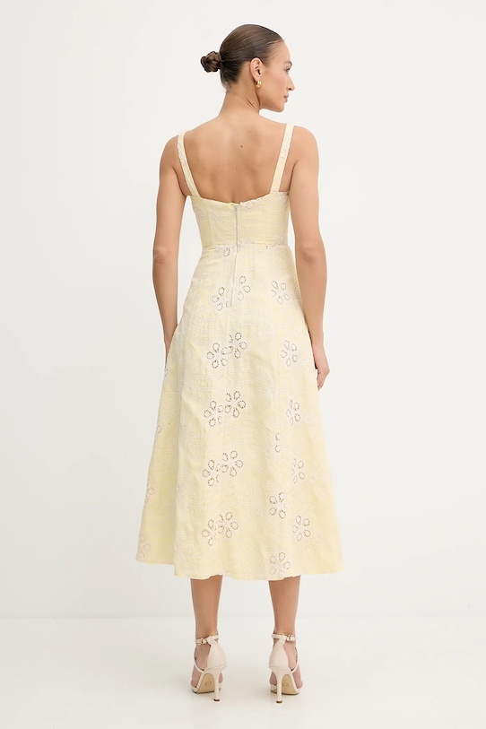 Bardot vestito 59825DB2 giallo AW25