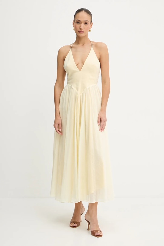 Bardot vestito giallo 59963DB