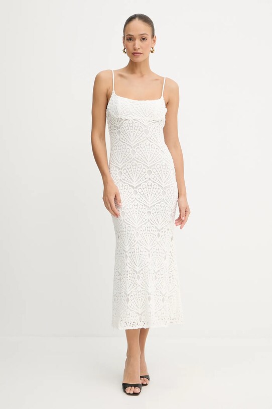 Bardot sukienka bawełniana bawełna biały 59990DB