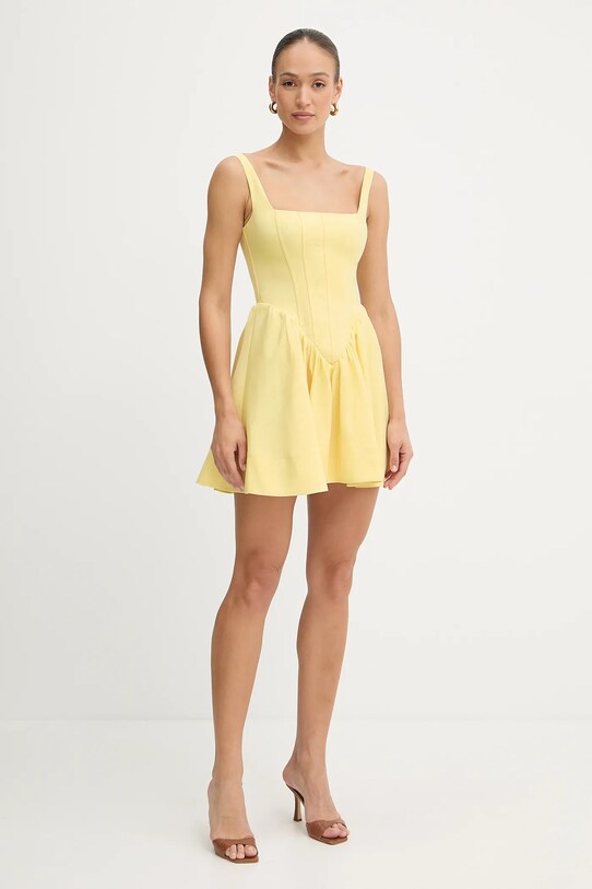 Bardot rochie 59902DB galben AW25