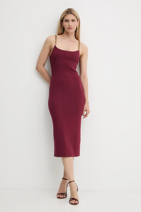 MICHAEL Michael Kors sukienka MT5831M33D bordowy AW25