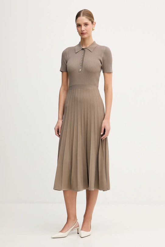 MICHAEL Michael Kors sukienka MT5834F33D brązowy AW25