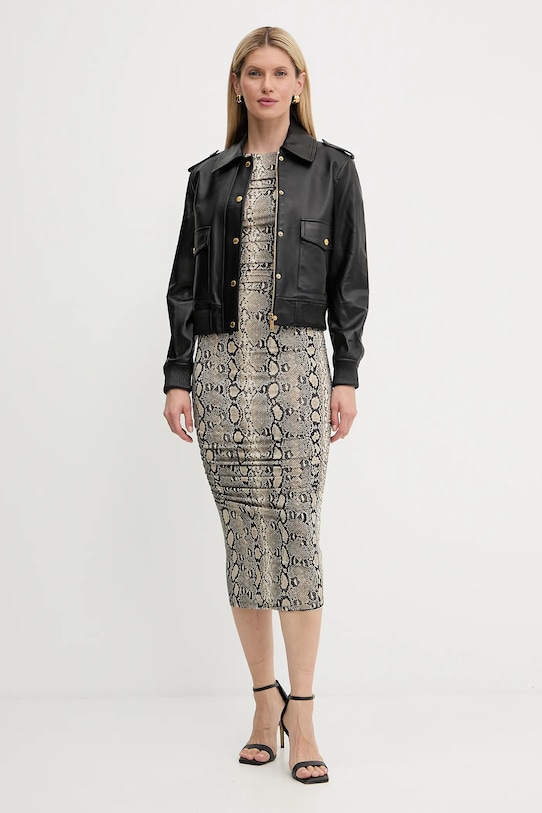 Šaty MICHAEL Michael Kors midi béžová MT58319HMC