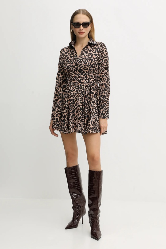 Šaty Guess CONCETTA W5YK00.WF1T2 hnědá NC25