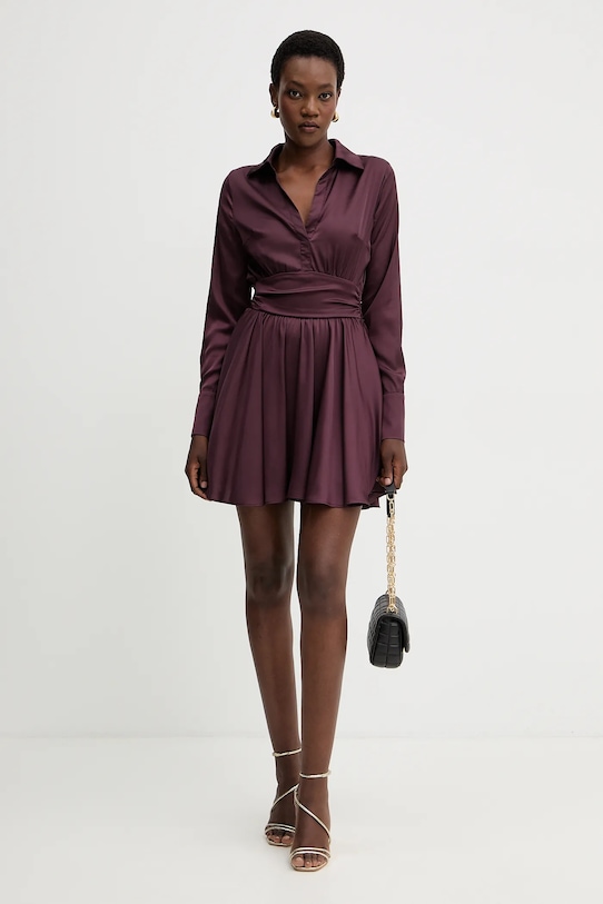 Guess sukienka CONCETTA W5YK00.WF1T2 bordowy NC25