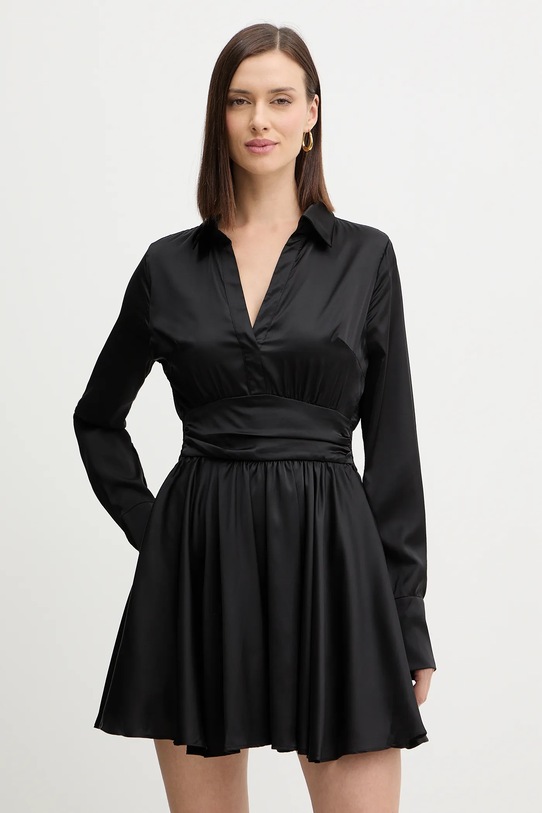 Šaty Guess CONCETTA zvieracia potlač čierna W5YK00.WF1T2