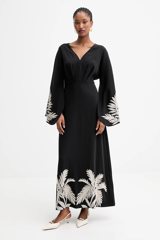 Платье Guess ANGELE длинный чёрный W5YK1A.WHCU2