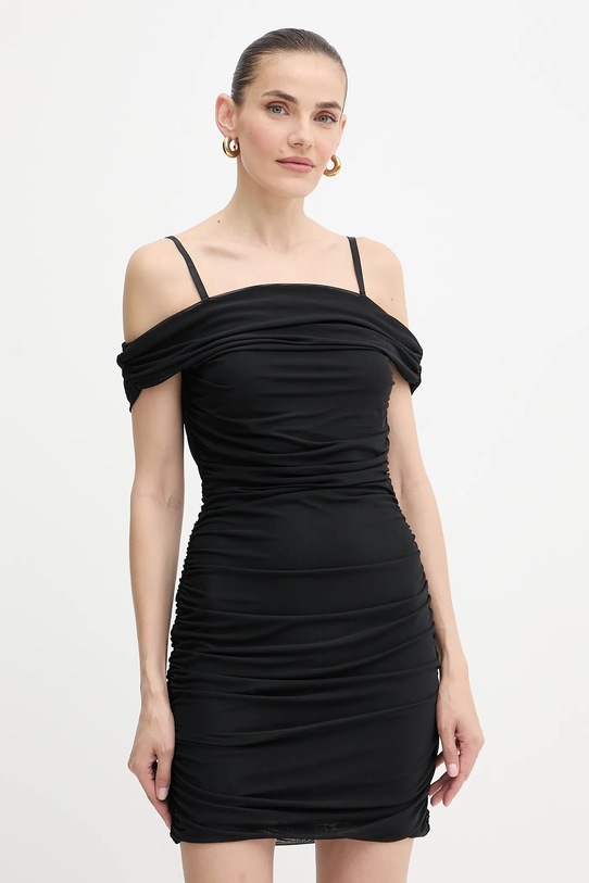 Guess sukienka VERDIANA z elastanem czarny W5YK21.KCZC2
