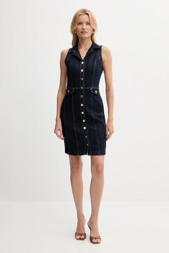Guess sukienka jeansowa DESTINY W5YK24.D5PW1 granatowy AW25