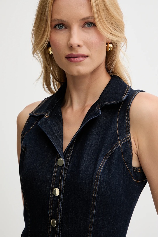 Guess sukienka jeansowa DESTINY granatowy W5YK24.D5PW1