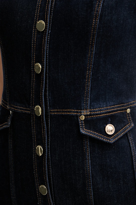 Guess sukienka jeansowa DESTINY W5YK24.D5PW1 granatowy