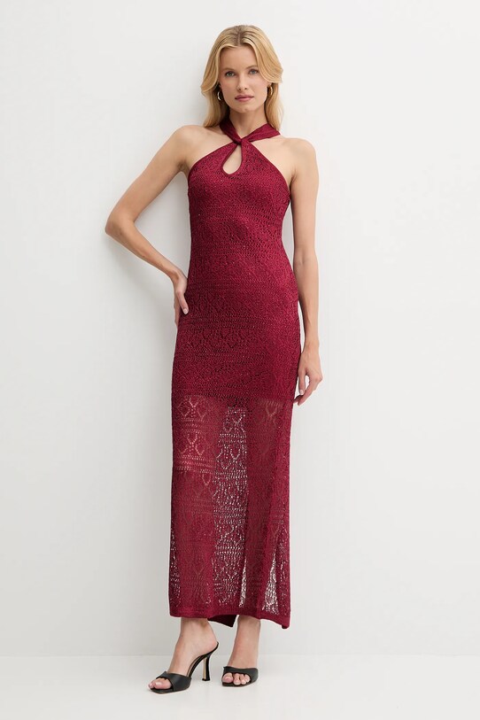 Šaty Guess CYNTHIA maxi červená W5YK48.Z37G0