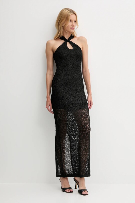 Šaty Guess CYNTHIA maxi černá W5YK48.Z37G0