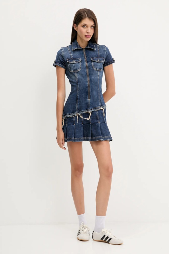 Guess Originals sukienka jeansowa W5YK71.D4H1D niebieski AW25