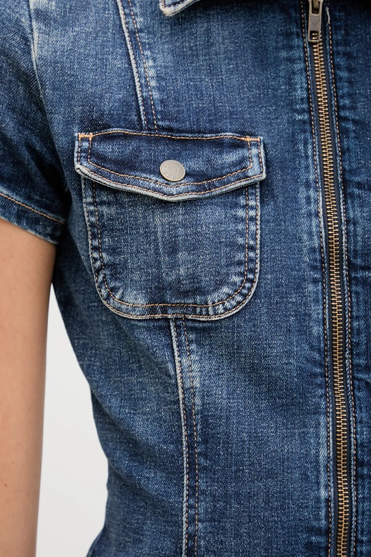 Guess Originals sukienka jeansowa W5YK71.D4H1D niebieski