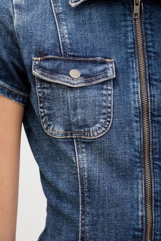 Džínové šaty Guess Originals W5YK71.D4H1D modrá