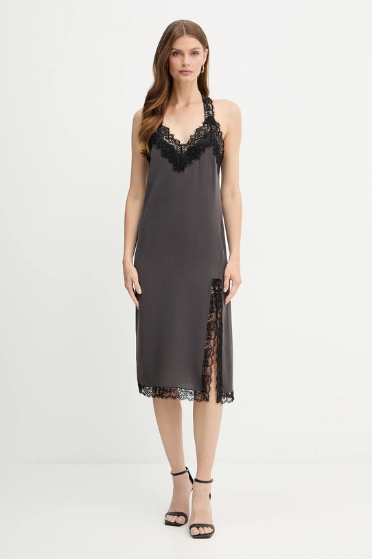 Pinko selyem ruha vállas barna 105594.A2SS