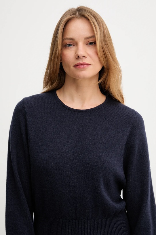 OUI sukienka z wełną granatowy 94484