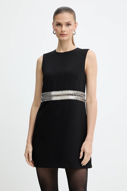 Φόρεμα Pinko απλικέ μαύρο 105956.A2YH