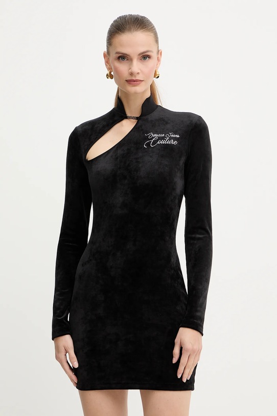 Versace Jeans Couture sukienka welurowa casual czarny 79HAO9A1.J0241