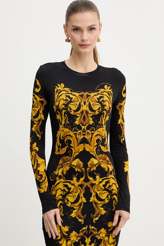 Versace Jeans Couture sukienka wzorzyste czarny 79HAO9P0.JS524