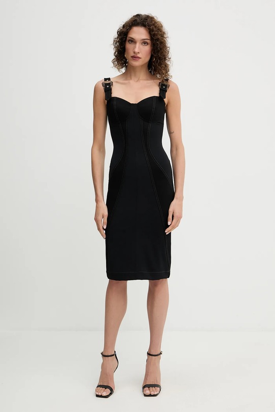 Šaty Versace Jeans Couture midi černá 79HAO94M.DT037
