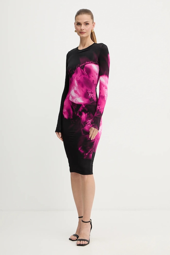 Платье Versace Jeans Couture узор чёрный 79HAO9P0.JS526