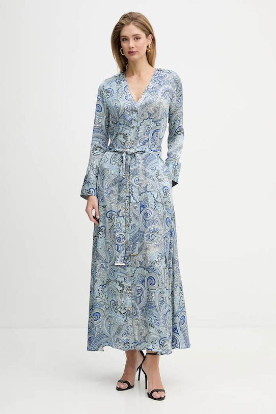 Šaty Marciano Guess BRITNEY viskóza modrá 5YGK47.7298A