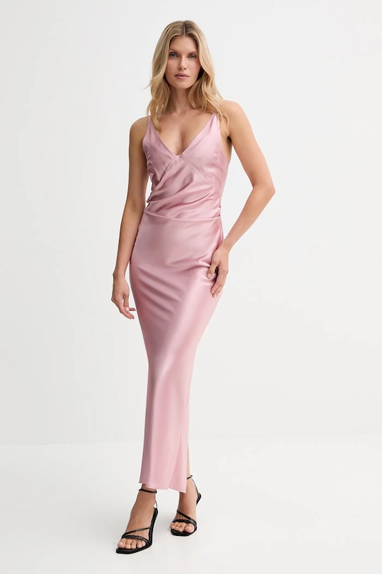 Nanushka sukienka rozkloszowany różowy NW25PFDR03533