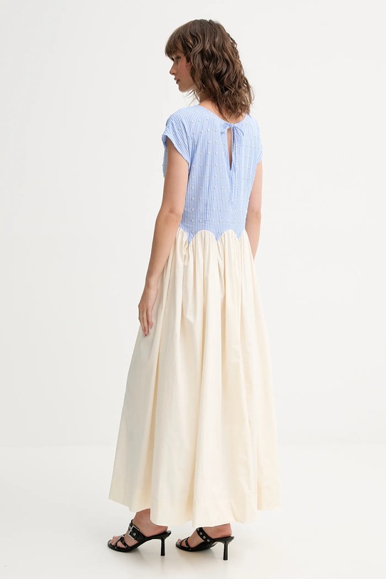 Never Fully Dressed sukienka bawełniana Monika NFDDR2806 niebieski AW25