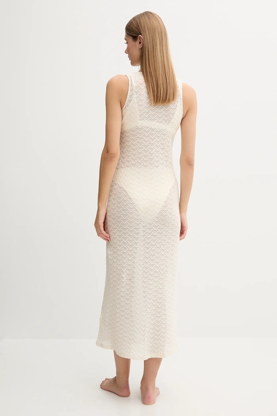 Pamučna haljina za plažu women'secret 5549937 bež AW25