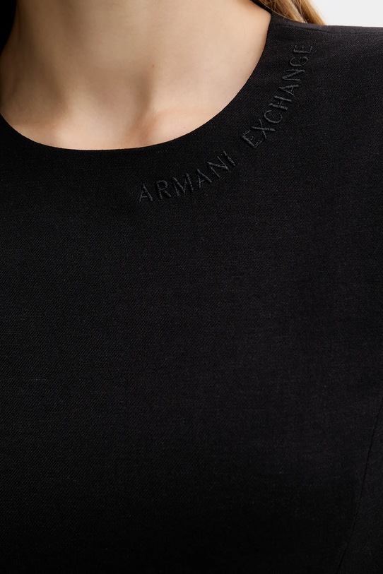 Armani Exchange sukienka z domieszką wełny XW000661.AF16142 czarny