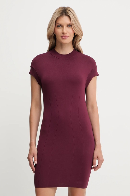 Obleka Armani Exchange Pletenina bordo XW000764.AF10352