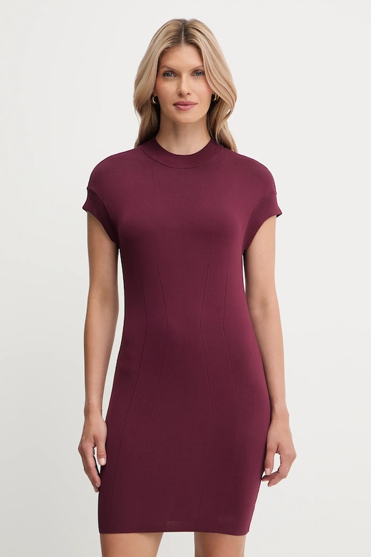 Armani Exchange rochie mini burgundia XW000764.AF10352