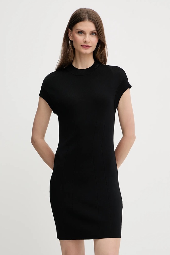 Obleka Armani Exchange Pletenina črna XW000764.AF10352