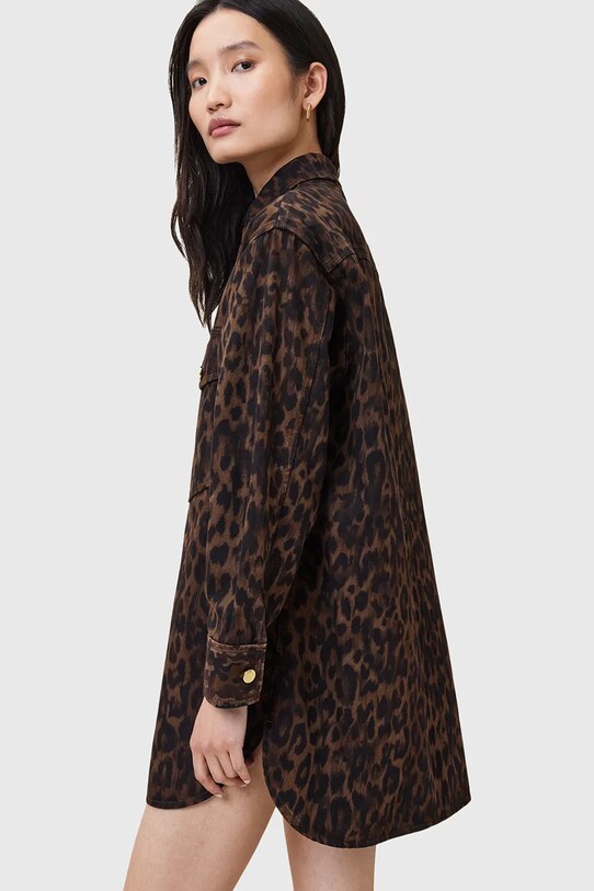 Бавовняна сукня AllSaints FAYE коричневий W007DD