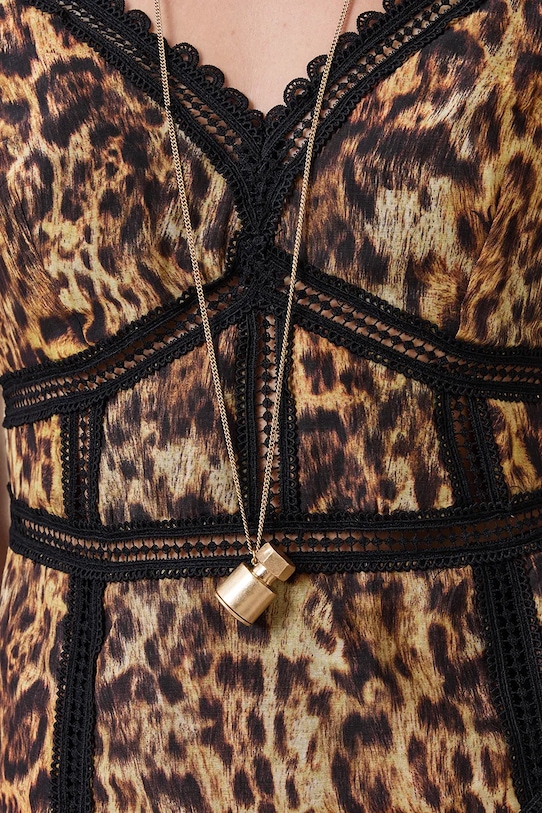 Odzież AllSaints sukienka ZIA W095DC pomarańczowy