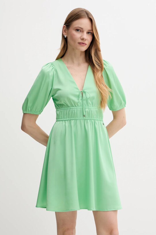 Pepe Jeans sukienka z elastanem zielony PL953753