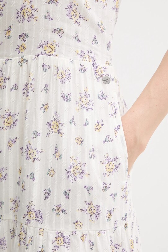 Bavlněné šaty Pepe Jeans PL953759 bílá