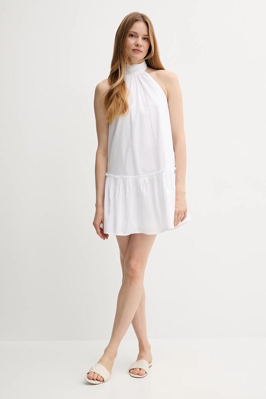 Bavlnené šaty Pepe Jeans PL953761 biela AW25