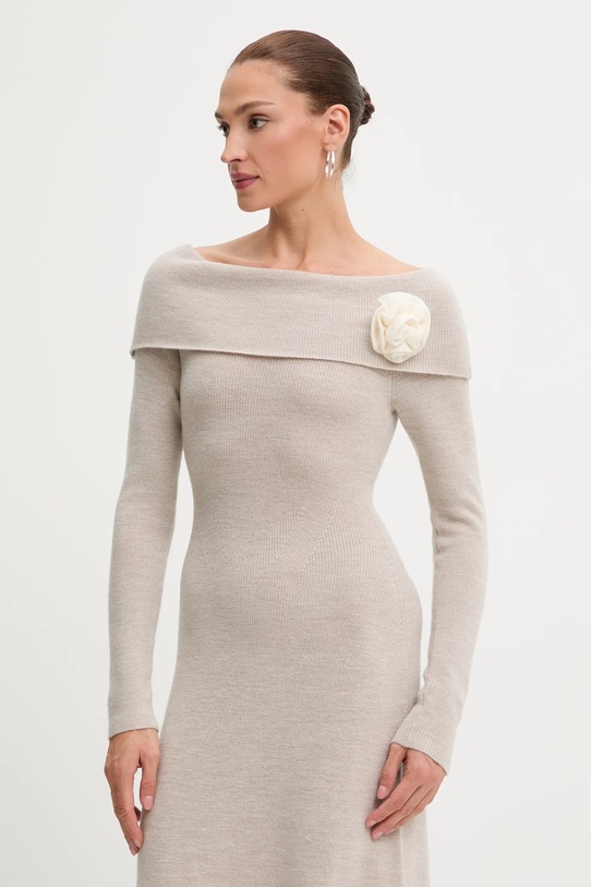 Blugirl Blumarine sweter wełniany beżowy RF5150.MA500